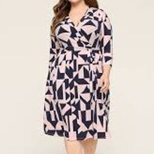 NWT Lane Bryant Faux-Wrap Jersey Dress Size 22/24